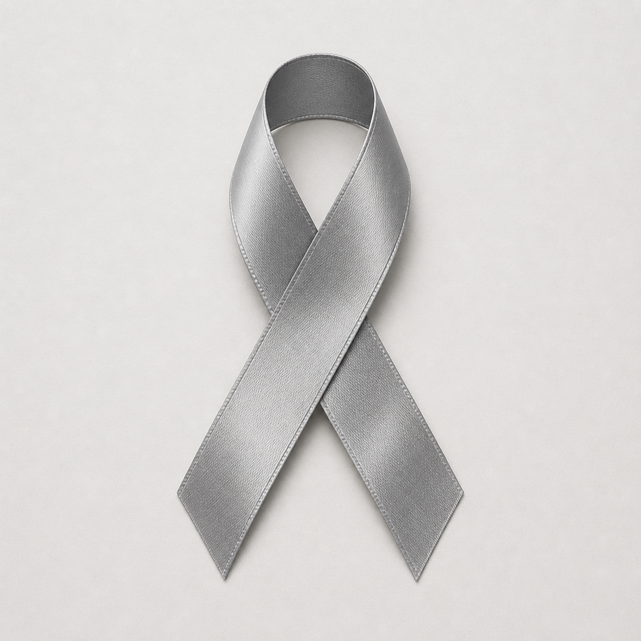 Grey awareness ribbon representing cancer awareness
